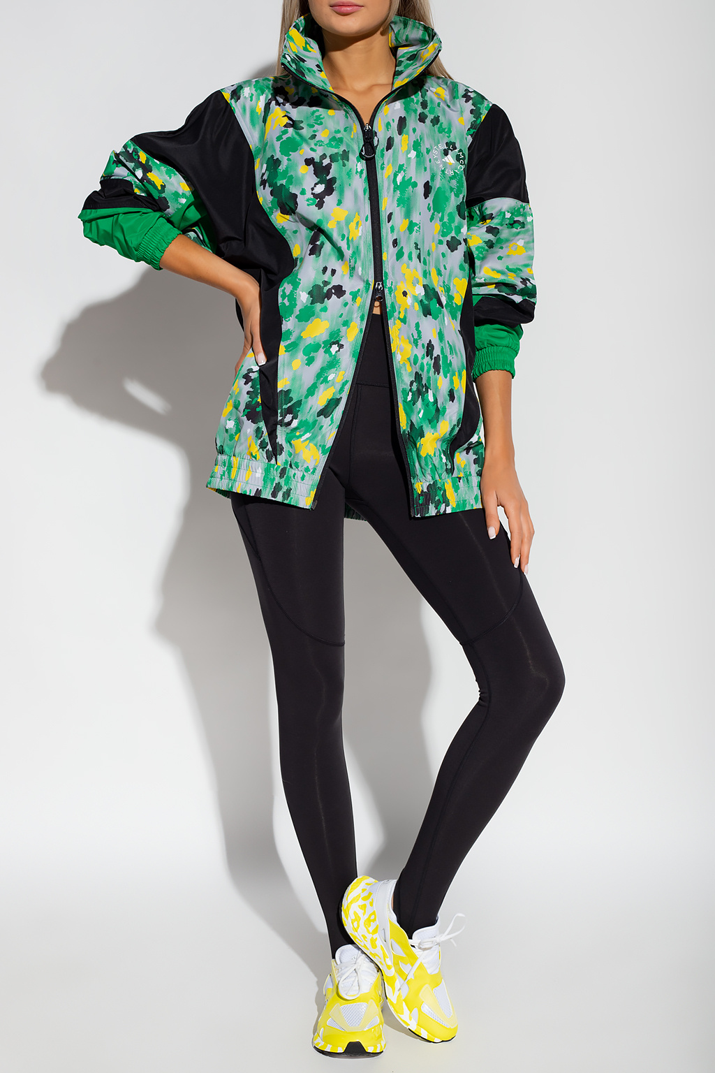 Adidas stella mccartney floral jacket best sale